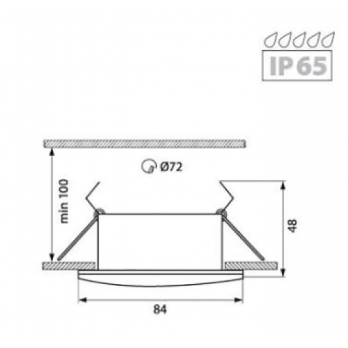 Spot reflectorizant IP65, 12V, 4W, transformator inclus
